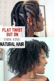 Flat Twist Out On Thin Fine Natural Hair Dry Hair Adede Fine Natural Hair Flat Twist Hairstyles Natural Hair Styles