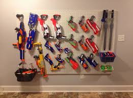 Storage of our nerf guns. Pin On Home Improvement Ideas