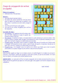 Juego De Conjugacion De Verbos El Presente Del Indicativo Adjetivos Verbos Regulares Espanhol