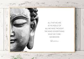 Buddha Quote What We Think We Become Buddha Wall Art Etsy