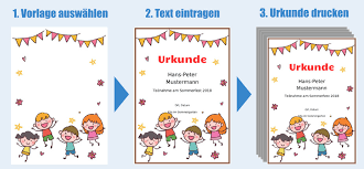 Sportverein, kindergeburtstag, schule und kindergarten: Kinderurkunden Zum Selbst Gestalten Und Ausdrucken Urkunden Online De