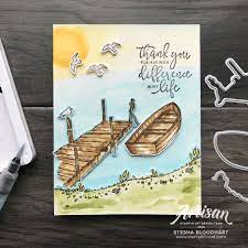 Pals Blog Hop Art From The Heart By The Dock Stampin Hoot Boat Card Stampin Up Cards Birthday Cards For Men