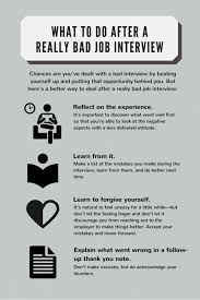 What To Do After A Really Bad Job Interview Job Search Tips Resume Writer Cover Letter For Resume