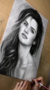 Graphite Self Portrait Drawing Process