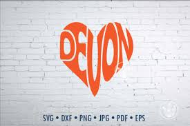 Compatible with cameo silhouette studio, cricut and other cutting machines for any crafting projects. Devon Word Art Heart Shape Graphic By Prettydd Creative Fabrica