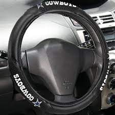 Dallas Cowboys Black Vinyl Massage Grip Steering Wheel Cover Wheel Cover Steering Wheel Steering Wheel Cover