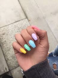 Acrylic nail paints are a mixture of liquid monomer and powder polymer. Spring 75 Best Spring Nail Color Ideas For 2019 20 Welcomemyblog Com Spring Nail Colors Rainbow Nails Nail Colors