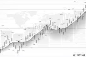 stock market and exchange business candle stick graph chart