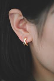 Huggie Cross Earrings