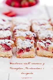 Placek z truskawkami i kruszonką. Waniliowe Ciasto Ucierane Z Serem I Truskawkami Moje Wypieki