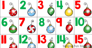 Number flashcards 1 50 printable can offer you many choices to save money thanks to 23 active results. Christmas Countdown Day 6 Christmas Ornament Number Cards 1 20 Simple Fun For Kids