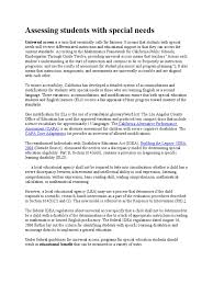 Both assignments and curriculum requirements can be modified to fit a student's needs. Assessing Students With Special Needs Special Education Educational Assessment
