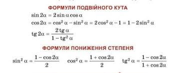 Рівень стандарту та профільний рівень (демонстраційний варіант). Trigonometriya Formuli Podvijnogo Argumentu Onlajn 25 03