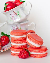 Triple Strawberry Macarons Video Tatyanas Everyday Food Recipe Macaron Recipe Strawberry Macaron Food