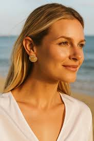 Edelstahl Seestern & Muschel Zirkon Ohrstecker