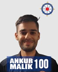 100 not out for Ankur Malik! And that came in real quick time!