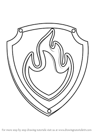 Learn How To Draw Marshall Badge From Paw Patrol Paw Patrol Step By Step Drawing Tutorials Paw Patrol Badge Paw Patrol Coloring Pages Paw Patrol Coloring