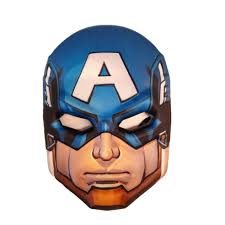 Máscara Infantil Super Heróis Vingadores E.v.a. Personagens Diversos Azul