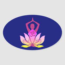 Om Namaste Spiritual Lotus Flower Yoga On Blue Oval Sticker Zazzle Com Colorful Backgrounds Spirituality Yoga Facts