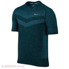 Black And Baby Blue Nike Shirt Nike Dri Fit Knit Short Sleeve T Shirt Men S Running Clothing Blue Lagoon Black Reflective Silver Men S Knit Nike Men Mens Tshirts