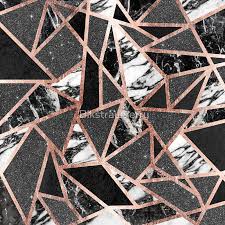 Black And Gold Marble Background Modern Rose Gold Glitter Marble Geometric Triangle Sticker By Blkstrawberry Rose Gold Marble Rose Gold Kitchen Rose Gold Glitter