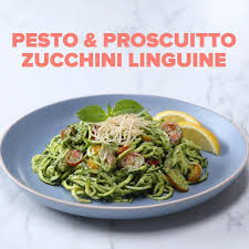 Pesto And Prosciutto Zucchini Linguine Recipe By Tasty Recipe Refreshing Food Food Cooking Dinner