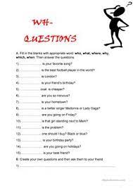 What, when, where, who, whom, which, whose, why and how. English Esl Wh Questions Worksheets Most Downloaded 61 Results