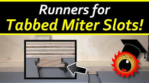 Runners For Ryobi Craftsman Tabbed Miter Slots Youtube Table Saw Sled Diy Table Saw Diy Garage Plans