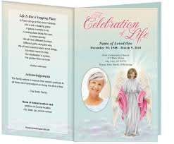 Angelina Funeral Program Template Light Dark Skin Funeral Program Template Funeral Programs Card Templates Free