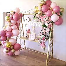Decoración de habitaciones con rosado. Amazon Com Juego De 101 Globos De Confeti De Oro Rosa Globos De Oro Rosa Y Dorado Para Fiestas Decoracion De Globos De Fiesta De Cumpleanos Bodas Decoraciones De Baby Shower Para Nina