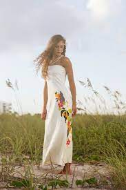 Top Selling Strapless Hawaiian Wedding Dress Vestido De Novia Para La Playa Vestidos De Novia De Color Azul Vestidos De Novia