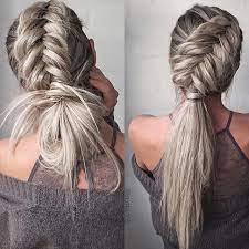 Zigzag Dutch Braided Ponytail Braids For Long Hair Cool Braid Hairstyles Fishtail Braid Hairstyles