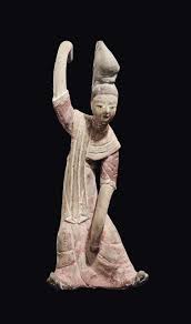 A Painted Pottery Figure Of A Dancer China Tang Lot 274 China Art Ancient China Pottery Painting