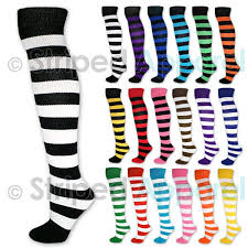 Black And White Striped Knee High Socks Striped Knee High Tube Socks Black White Neon Pink Red Blue Purple Green Stripe Ajs Kneehigh Striped Knee High Socks Striped Tube Socks Striped Socks