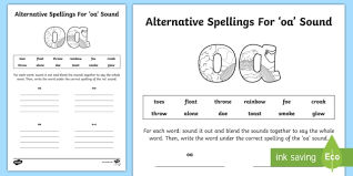 'oa' worksheets, games, flashcards, powerpoints and other phonics resources. Alternative Spelling For Oa Sound Worksheet Teacher Made