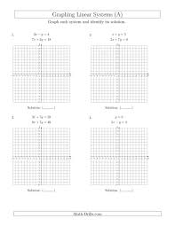 The Solve Systems Of Linear Equations By Graphing Standard A Math Worksheet From The Alg Graphing Linear Equations Graphing Worksheets Systems Of Equations