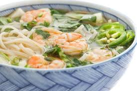 Wonton soup or egg drop soup or mixed soup or egg roll or spring roll or krab rangoon or teriyaki chicken stick or soda. Shrimp Pho Vietnamese Noodle Soup The Lemon Bowl