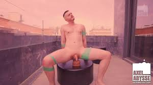 Tattooed Axel Abysse Rides Dildo After Anal Play