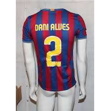 Gerard pique celebrates with teammates daniel alves and carles puyol after scoring barcelona's sixth goal during the la liga match against rivals real madrid at the santiago bernabéu stadium. Fc Barcelona Home Jersey 2009 10 Youth Dani Alves 2