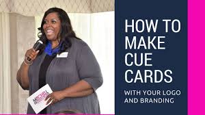 It is divided into three parts. How To Make Cue Cards With Your Logo Youtube
