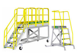 Complete assembly 2d documentation in dwg inventor format was create. Rollastep Mobile Stairs Work Platforms
