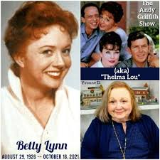 Who Remembers Barney Fife's girlfriend, Thelma Lou? Today is Betty Lynn's  95th Birthday! Elizabeth Ann Theresa Lynn (born August 29, 1926) is an  American retired actress who is best known for her