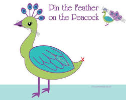 Peacock Pin The Tail On Game Printable Digital Jpeg Files Instant Download Peacock Birthday Party 1st Birthday Party Games Peacock Birthday