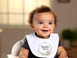 Buy Personalised Blue Wreath Baby Grow and Bib Set, Newborn Baby Outfit,  Custom New Baby Gift With Name, Date or Short Message, New Parents Gift  Online in India