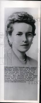 1953 Wirephoto Mrs Donald Maclean Wife British Diplomat Sought By Police  10X4