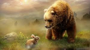 Cover your walls or use it for diy projects with unique designs from independent artists. Hd Wallpaper Brown Bear Bunny Rabbit Wildlife Field Tail Fantasy Art Wallpaper Flare