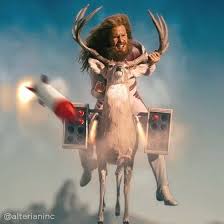 GENTLEMEN BRONCOS (2009) - #behindthescenes of the Battle Stags used by " Bronco" and "Lord Daysius" in the final battle . . . . . #Alterian  #AlterianInc #gentlemenbroncos #jaredhess #samrockwell #edgaroliver  #battlestags #practicaleffects #