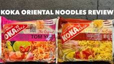 Koka Tom Yum Noodles Review , Koka Beef Noodles Review - YouTube