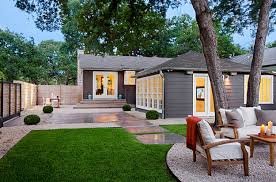 The typical modern farmhouse house plan adds a rear porch. Minimalist House Design Modern House Yard Design