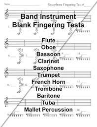 band instrument fingering tests